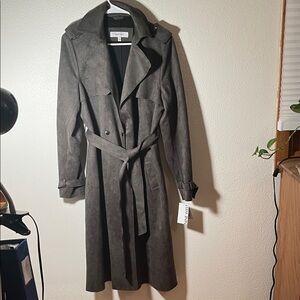 Nine West Dark Gray Trench Coat